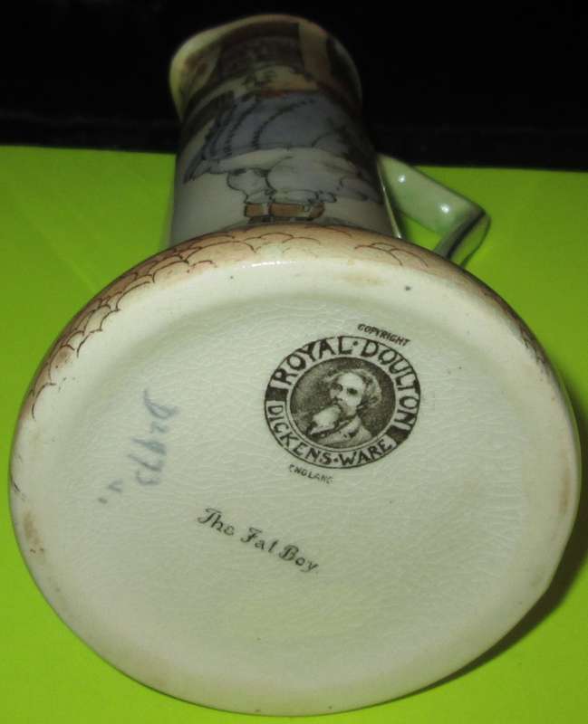 Home Decor-Royal Doulton-Dickens Ware England-The Fat Boy Tall Pitcher