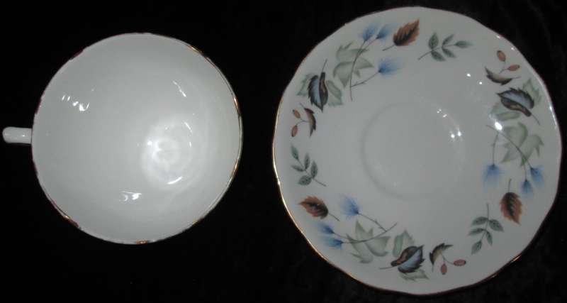 Home Decor-Tea & Coffee Ware-Colclough Bone China Cup & Saucer-Made in England Linden - 8162