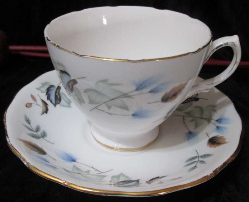 Home Decor-Tea & Coffee Ware-Colclough Bone China Cup & Saucer-Made in England Linden - 8162