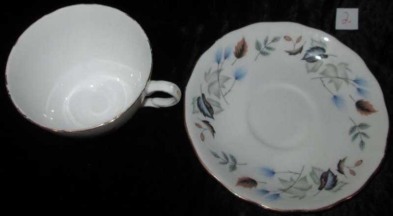 Home Decor-Tea & Coffee Ware-Colclough Bone China Cup & Saucer-Made in England Linden - 8162
