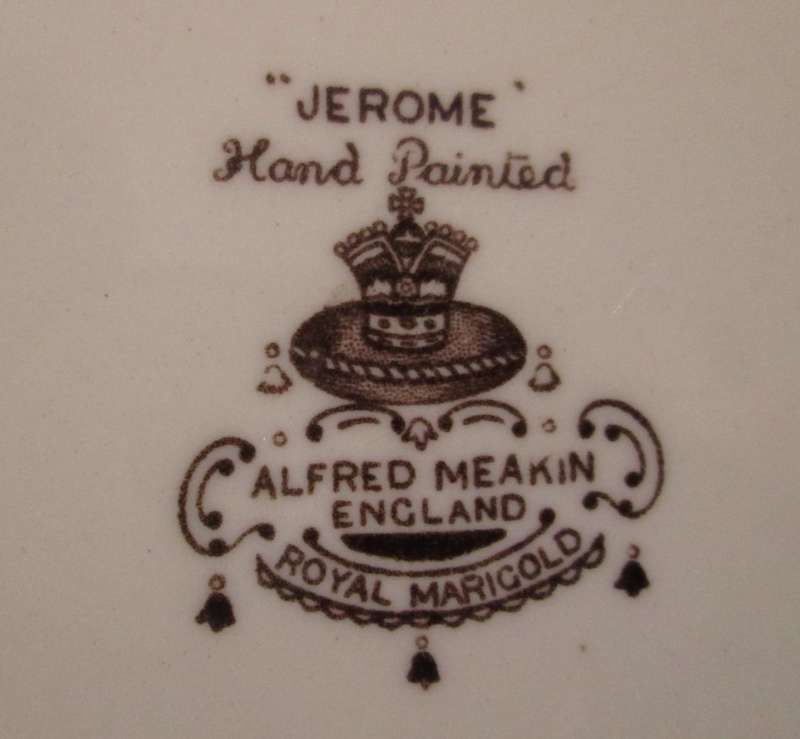 Wall Decor-Display Plate-Alfred Meakin England Royal Marigold `JEROME`-Hand Painted