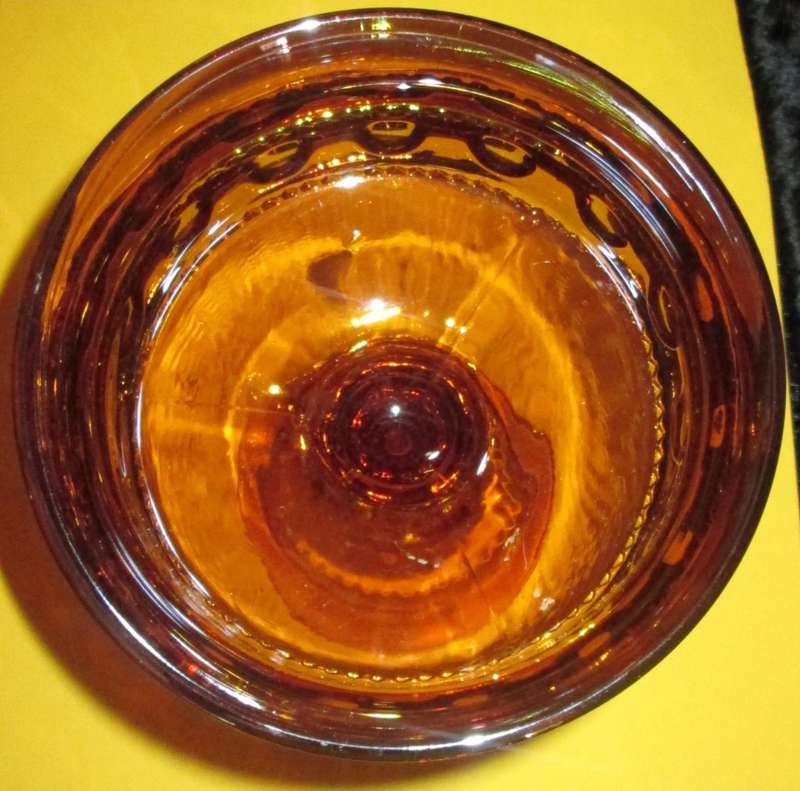 Home Decor-Kitchen Ware-Serving Ware- Indiana Glass Amber Kings Crown Footed Compote Sweet Dish