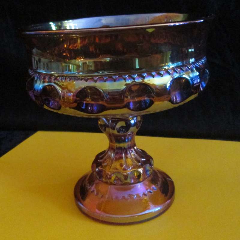 Home Decor-Kitchen Ware-Serving Ware- Indiana Glass Amber Kings Crown Footed Compote Sweet Dish