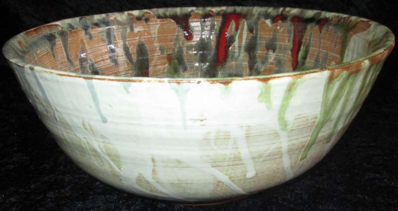 Home Decor-Kitchen Ware-Serving Ware-Colorful Fruit/Salad Bowl. Hand made pottery