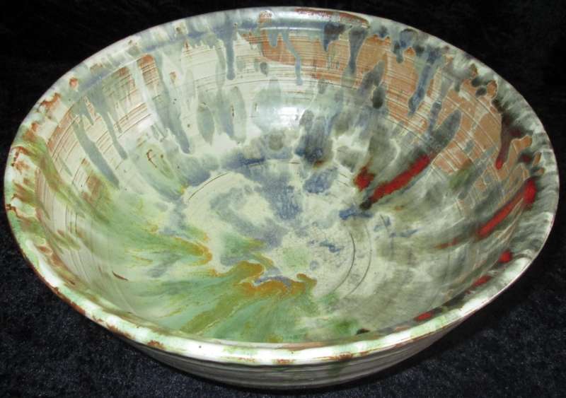Home Decor-Kitchen Ware-Serving Ware-Colorful Fruit/Salad Bowl. Hand made pottery
