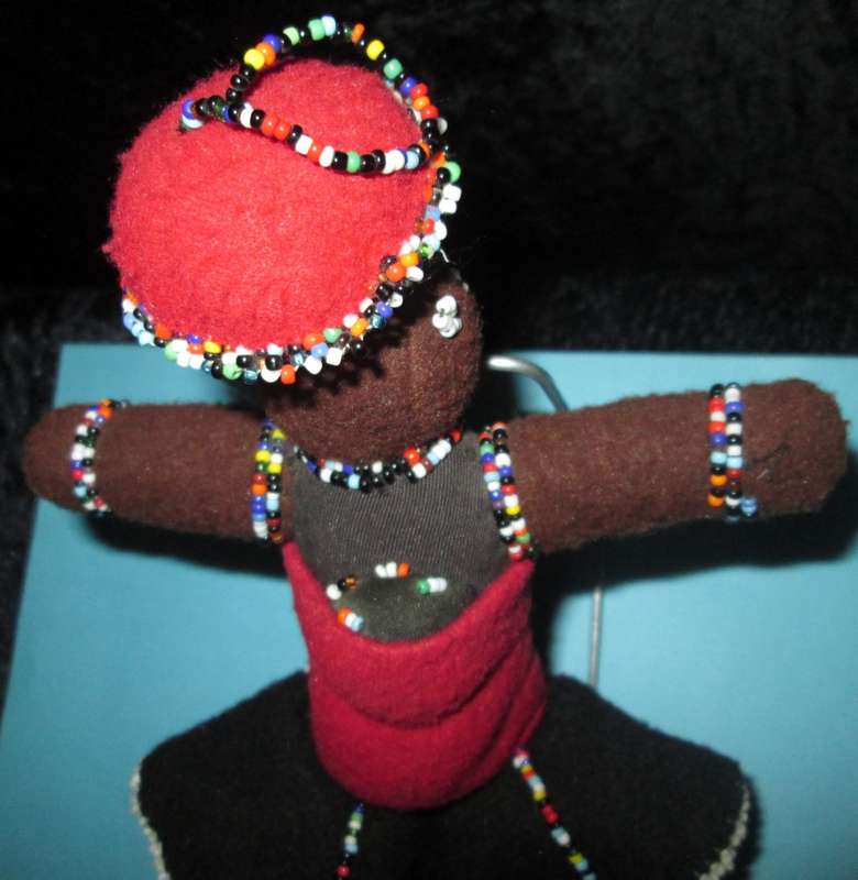 Home Decor-Collectable Handmade African Ndebele Doll with Baby