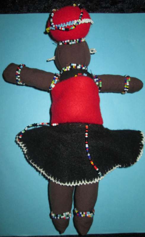 Home Decor-Collectable Handmade African Ndebele Doll with Baby