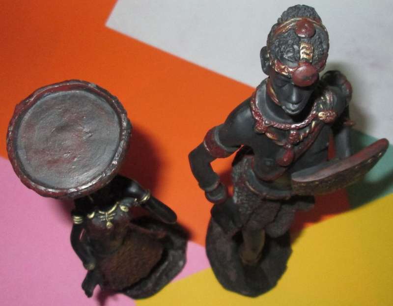Home Decor-Pair of Collectable African Male & Female Figures made from Resin.