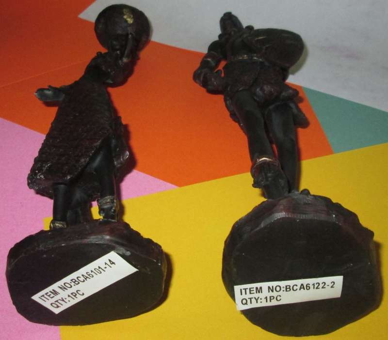 Home Decor-Pair of Collectable African Male & Female Figures made from Resin.