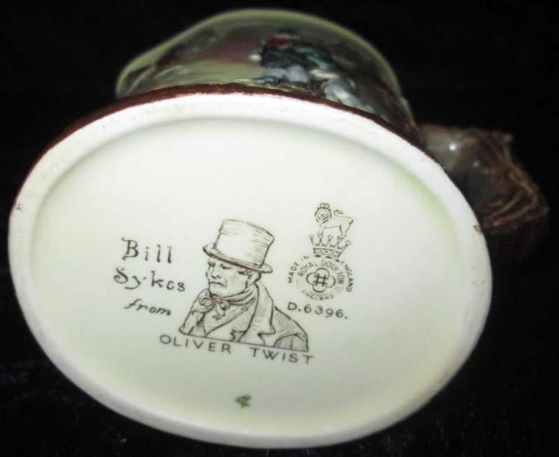 Home Decor-Royal Doulton Bill Sykes from Oliver Twist Jug D6396