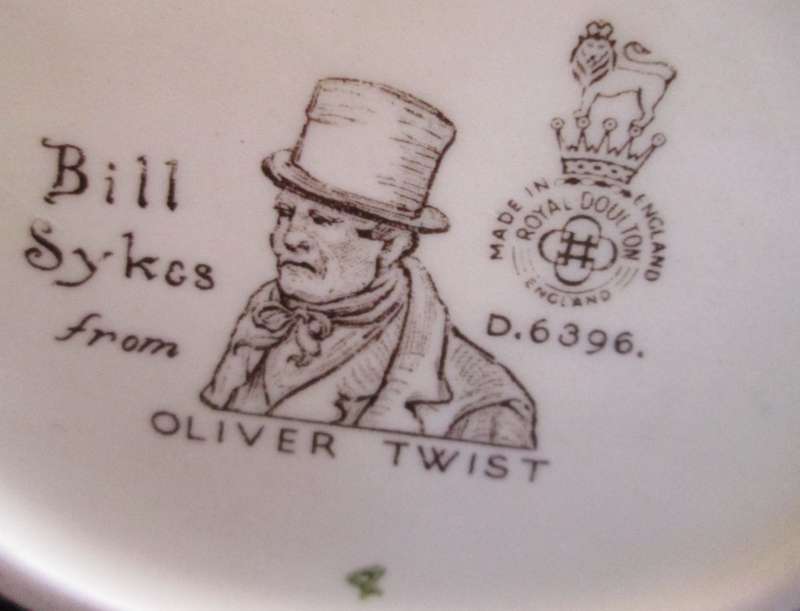Home Decor-Royal Doulton Bill Sykes from Oliver Twist Jug D6396