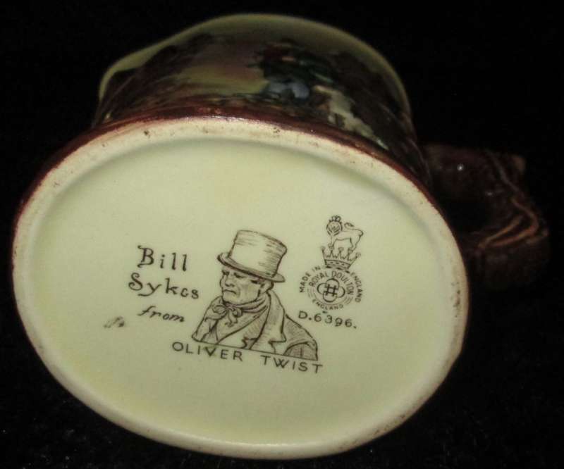 Home Decor-Kitchen Ware-Royal Doulton Bill Sykes from Oliver Twist Jug D6396