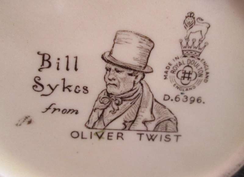 Home Decor-Kitchen Ware-Royal Doulton Bill Sykes from Oliver Twist Jug D6396