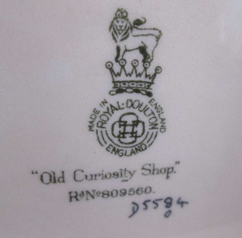 Home Decor-Kitchen Ware-Royal Doulton `Old Curiosity Shop` Jug RdNo809560/D5584