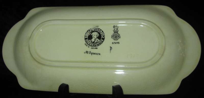 Home Decor-Kitchen Ware-Royal Doulton Dickens Ware `Mr. Squeers` D5175 Sandwich tray