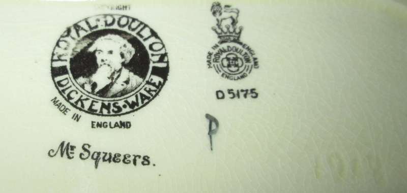 Home Decor-Kitchen Ware-Royal Doulton Dickens Ware `Mr. Squeers` D5175 Sandwich tray