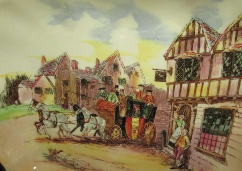 Home Decor-Kitchen Ware-Royal Doulton Old English Coaching Scenes Dish D6393