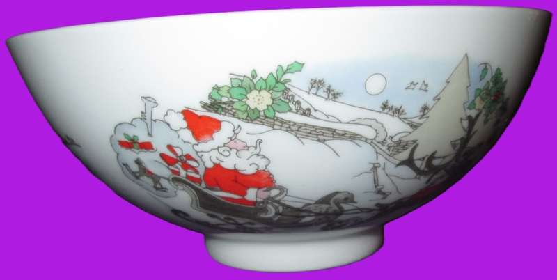 Home Decor-Kitchen Ware-1990 Royal Doulton Bowl in A Box-Sleighride Bone China H5166