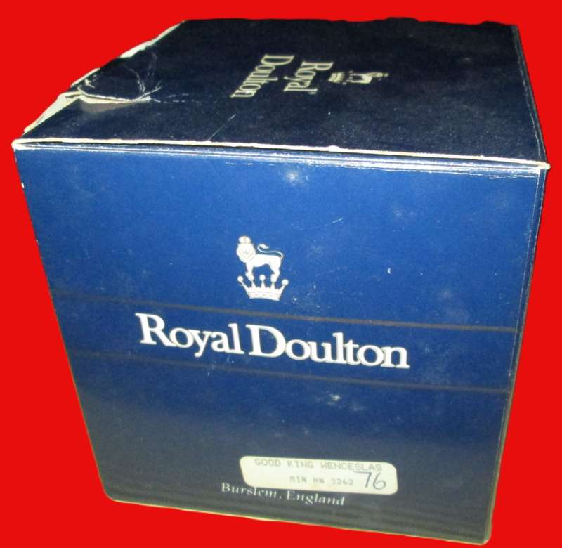 1988 Miniature Royal Doulton Figurine in Box-Good King Wenceslas HN3262-Hand Made and Hand Decorated
