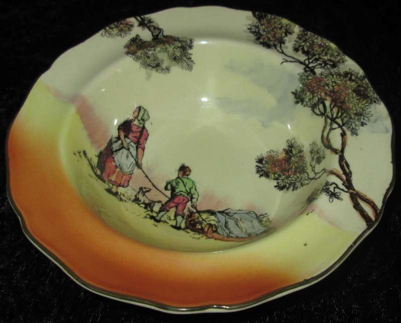 Home Decor-Wall Decor-Royal Doulton Small Bowl-The Gleaners Scenes D6123 1930`s