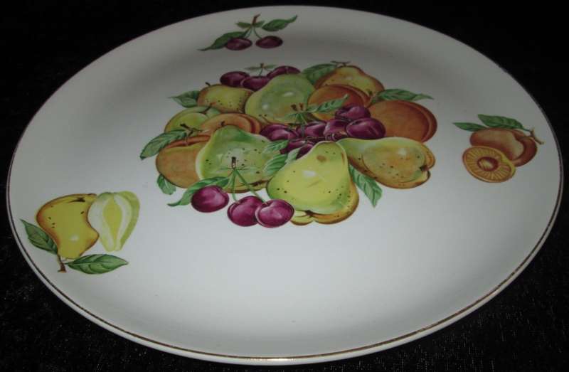 Kitchen Decor-Wall Decor-Ideal Ironstone Ware Plate-Fruit Scene