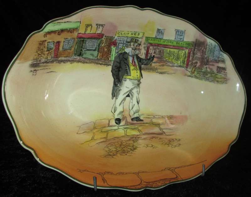 Wall Decor-Royal Doulton Bowl-Dickens Ware Cap`n Cuttle D6327 27cm long