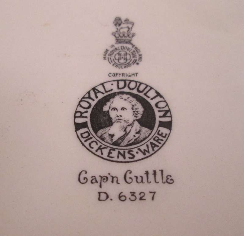 Wall Decor-Royal Doulton Bowl-Dickens Ware Cap`n Cuttle D6327 27cm long