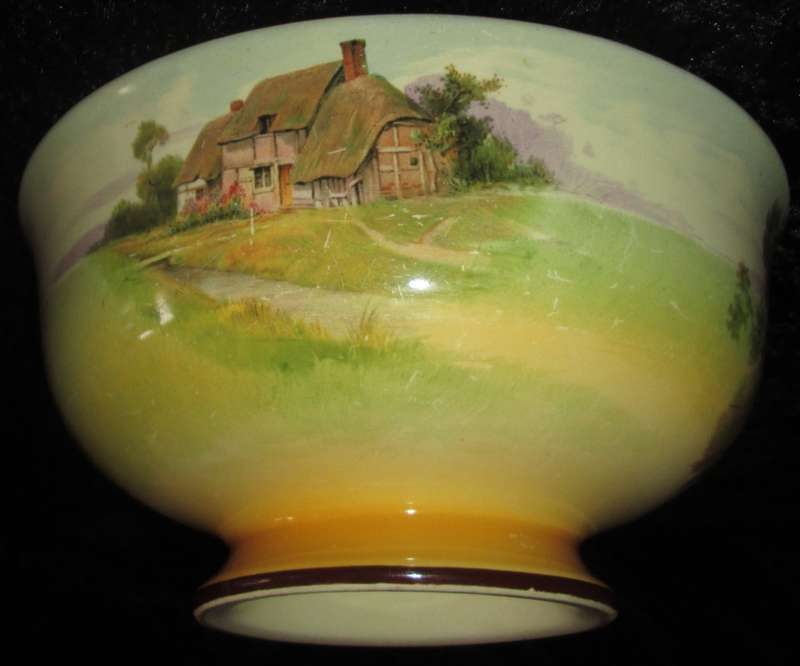 Kitchen Ware-Royal Doulton Footed Bowl-Farmhouse Scenery