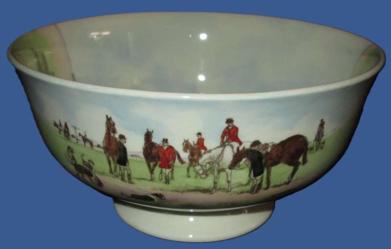 Kitchen Ware-Royal Doulton Bowl-Posts and Rails D6326 The Fox Hunt