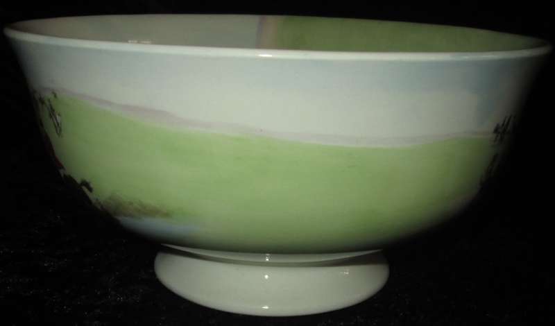 Kitchen Ware-Royal Doulton Bowl-Posts and Rails D6326 The Fox Hunt