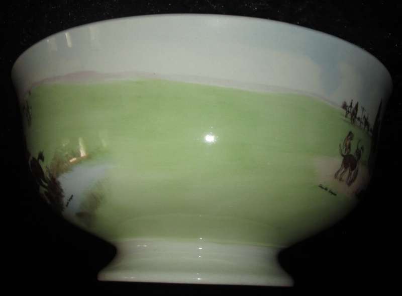 Kitchen Ware-Royal Doulton Bowl-Posts and Rails D6326 The Fox Hunt