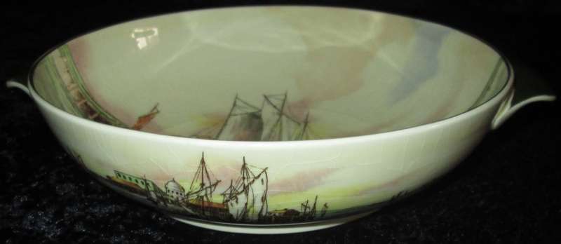 Kitchen Ware-Royal Doulton Bowl with tab handles-Home Waters D6434
