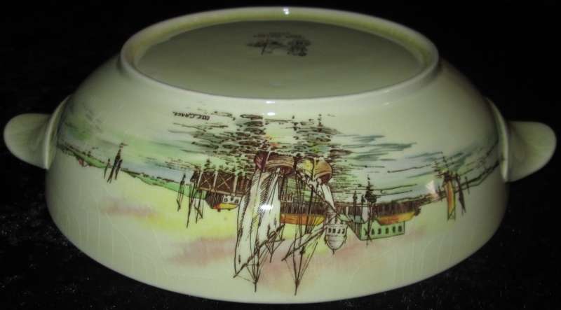 Kitchen Ware-Royal Doulton Bowl with tab handles-Home Waters D6434