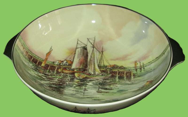 Kitchen Ware-Royal Doulton Bowl with tab handles-Home Waters D6434