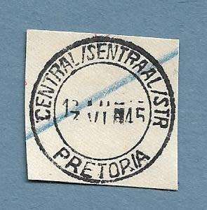 1945-Central Pretoria Cancel/Postmark/Post Mark