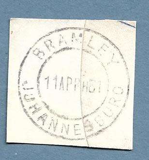 1961-Bramley Johannesburg Cancel/Postmark/Post Mark