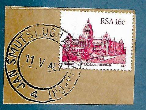 1987-Jan Smuts Airport- Cancel/Postmark/Post Mark