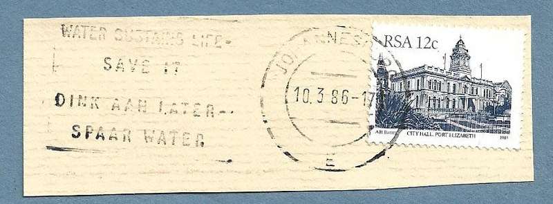 1986-Johannesburg Cancel/Postmark/Post Mark
