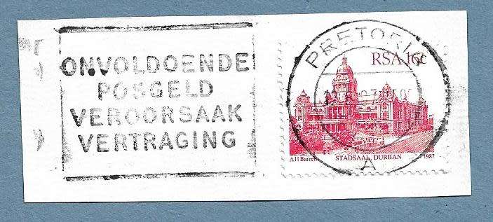 1987-Pretoria Cancel/Postmark/Post Mark