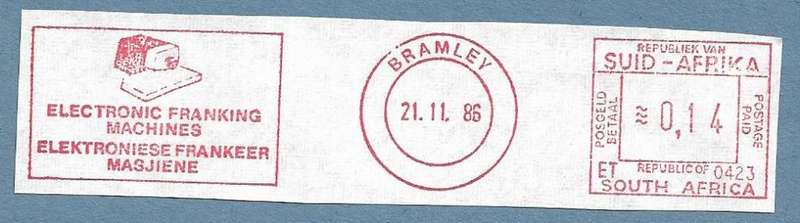 1986-Bramley Cancel/Postmark/Post Mark