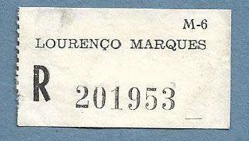 Registration Label-Lourenco Marques R 201953