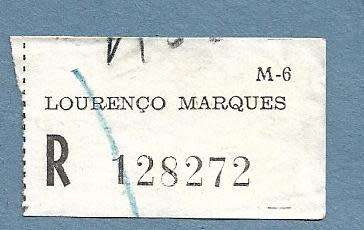 Registration Label-Lourenco Marques R 128272