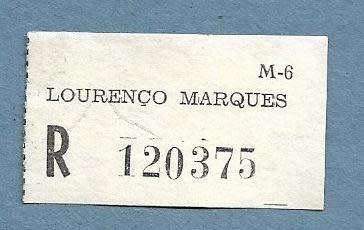Registration Label-Lourenco Marques R 120375
