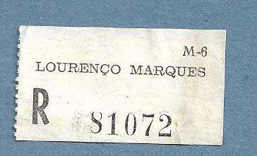 Registration Label-Lourenco Marques R 81072