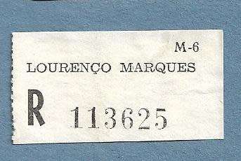 Registration Label-Lourenco Marques R 113625