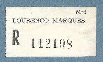 Registration Label-Lourenco Marques R 112198