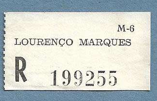 Registration Label-Lourenco Marques R 199255