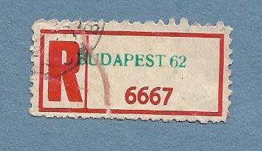 Registration Label-Budapest 62-R 6667