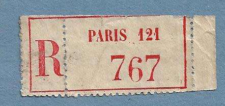 Registration Label-Paris 121-R 767