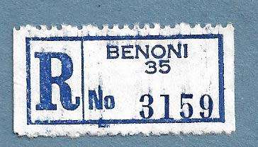 Registration Label-Benoni 35-R 3159